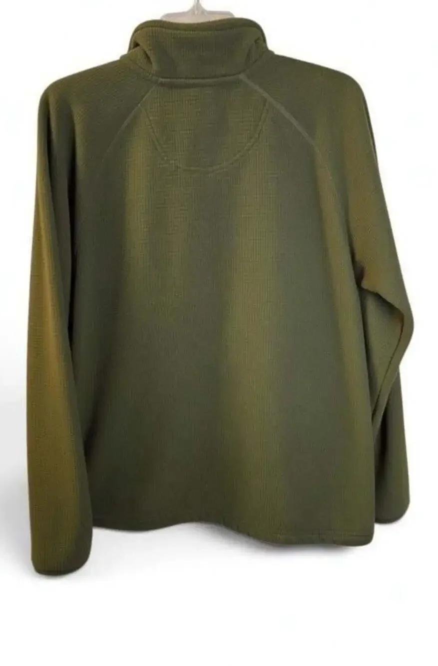 The North Face Men's Green Dotknit Thermal Quarter-Zip Pullover Fleece Size M